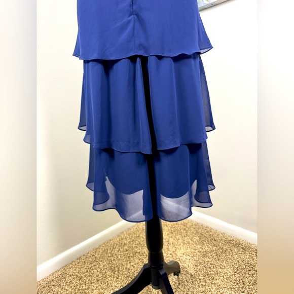 Rare Vintage JR Nites Dress -Navy Blue Ruffles, Size 14 - Excellent Condition - Picture 6 of 13